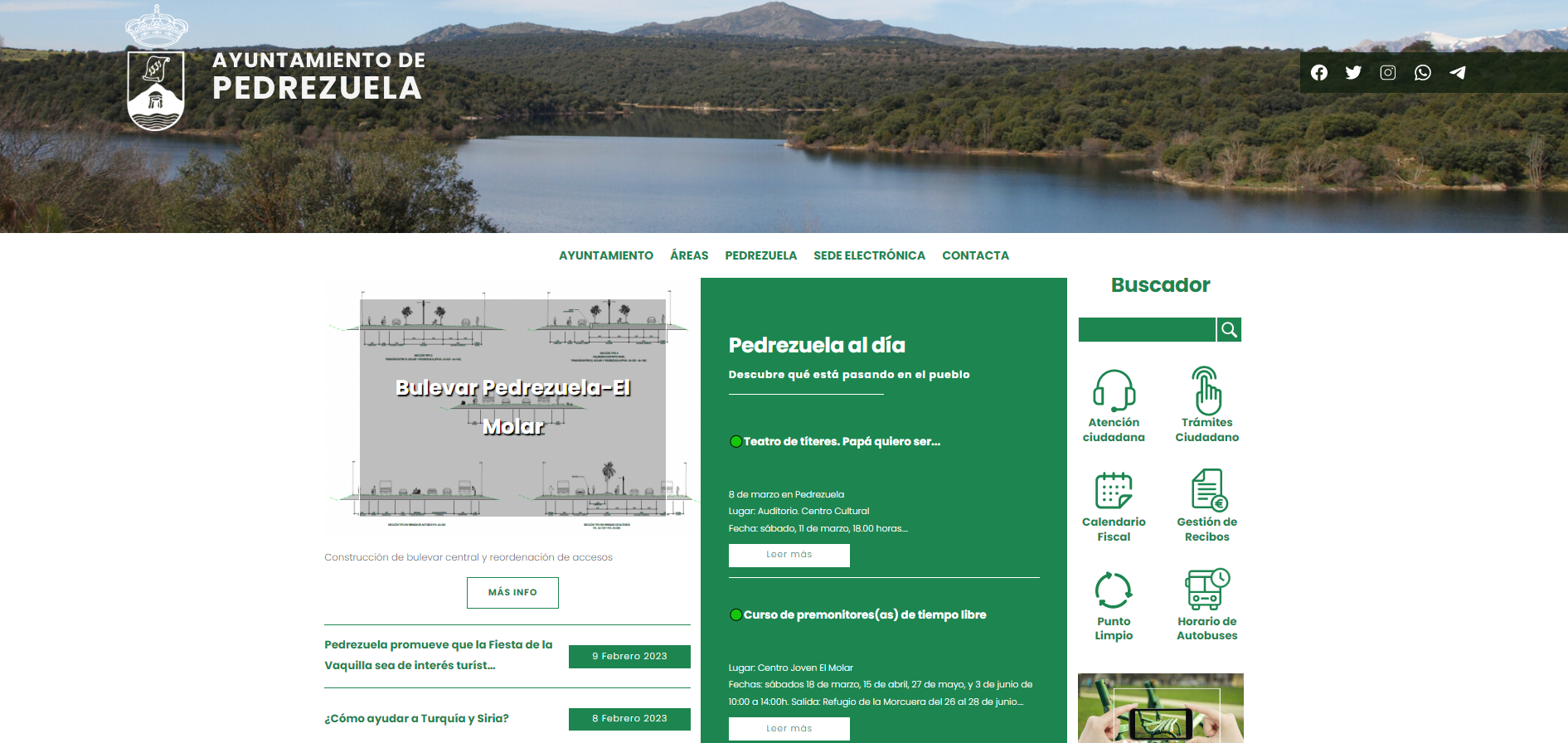 El Ayuntamiento de Pedrezuela estrena su  nueva página web
